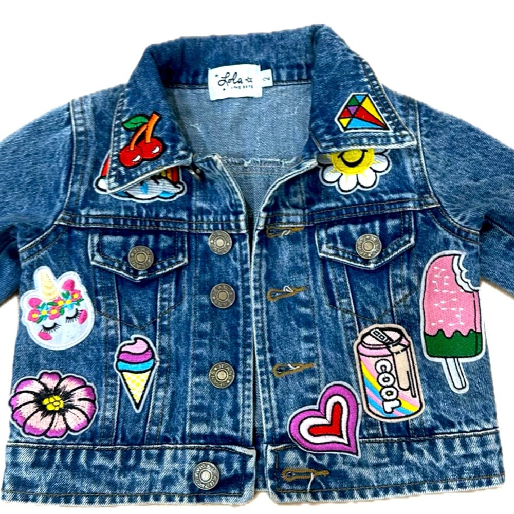Lola + the Boys Patch Jean Jacket (girls 2T)